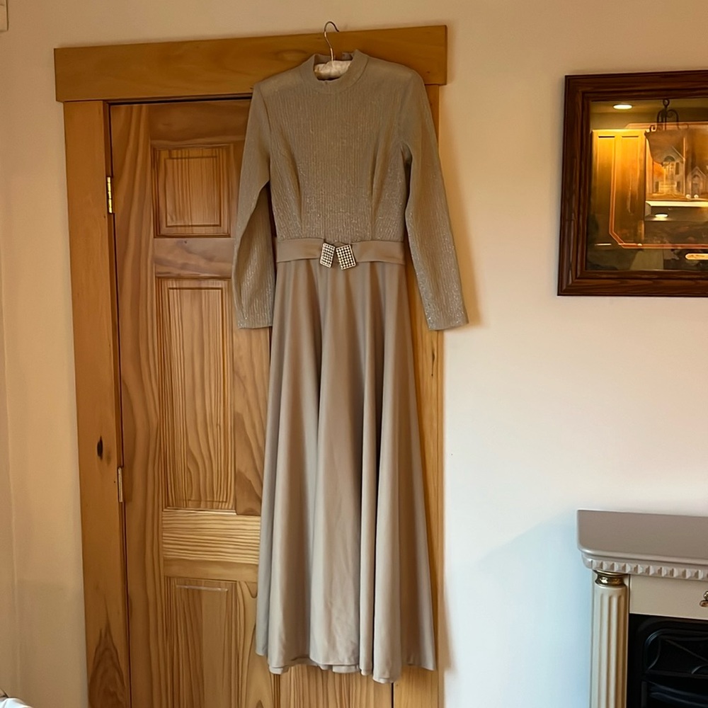 Vintage Nadine gold sparkly dress